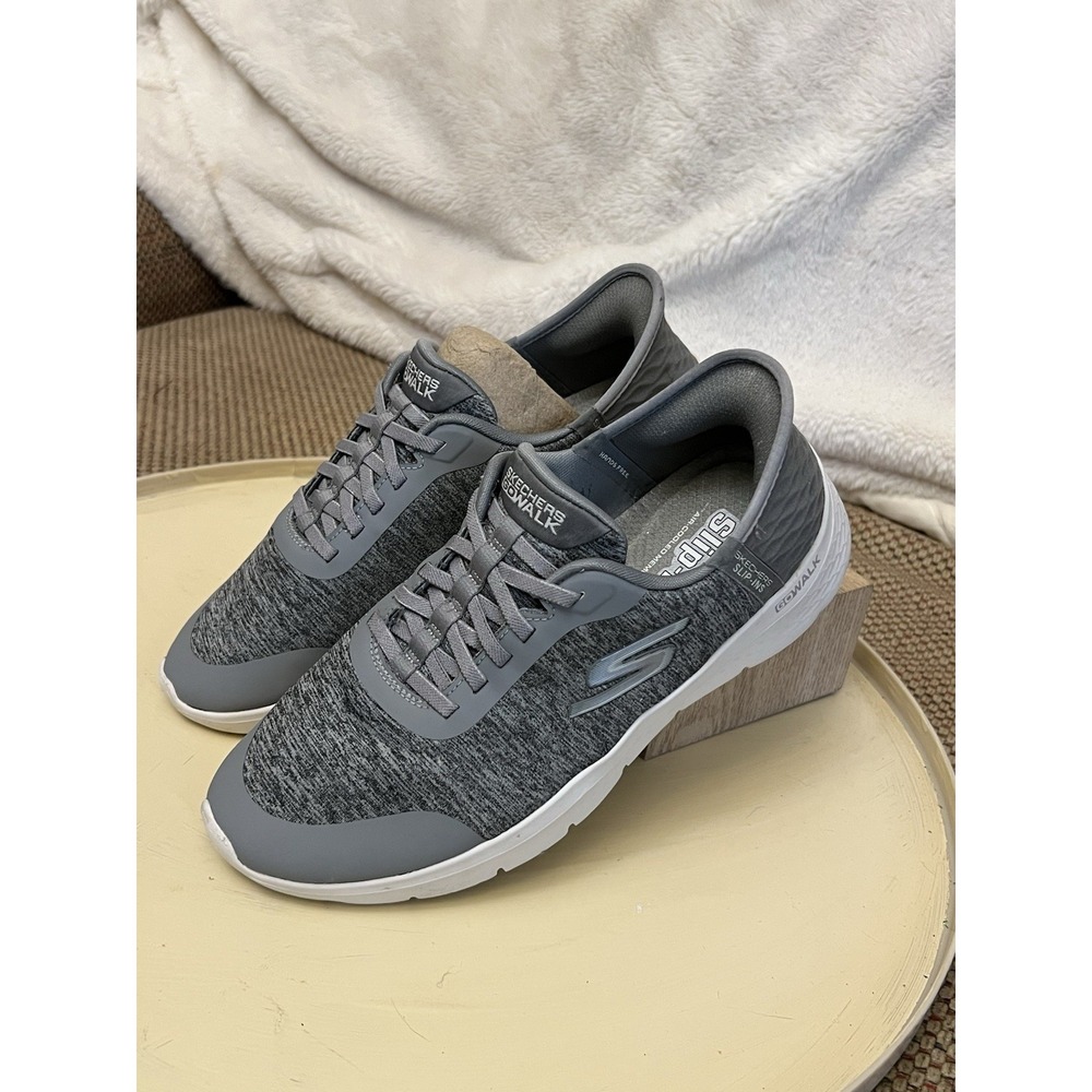 Skechers Womens Go Walk Flex Dacey 124835 Gray Running Shoes Sneakers Size 9.5